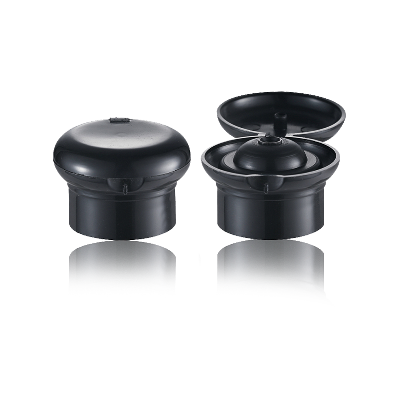 HY-M01 24/410 hríbový uzáver plastový skrutkovací uzáver čierny na fľašu